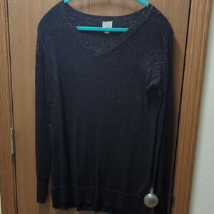 a new day Black V-Neck Sweater